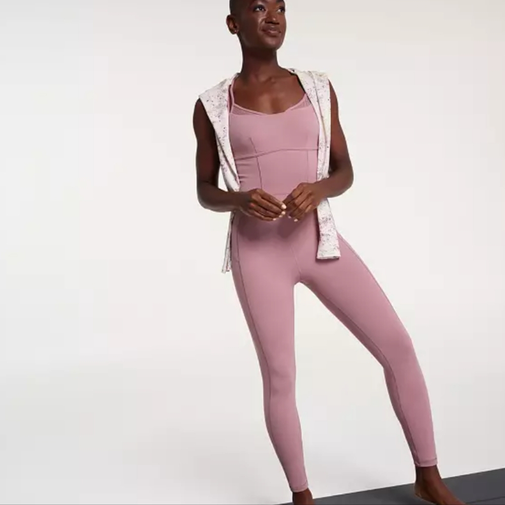 CALIA Essentials Rose Pink Mesh Detail Bodysuit